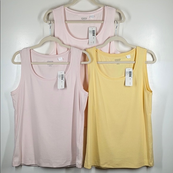 Chico's Tops - 3 Chico’s True Color Tees Tivona Tank Tops NWT